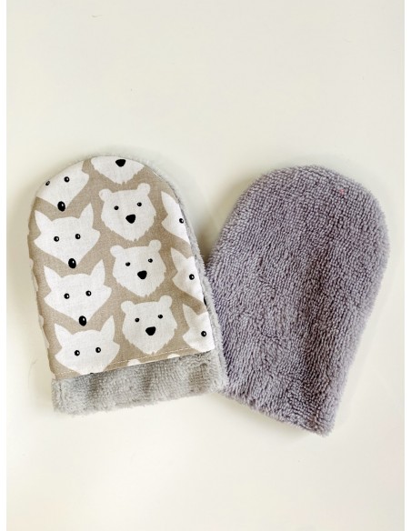 Gant de toilette micro fibre de bambou