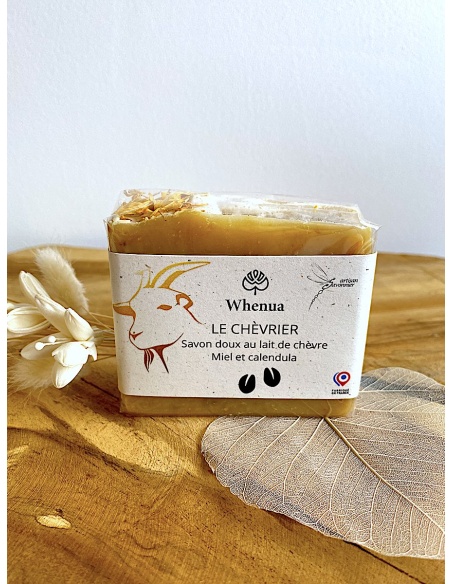 Barre de savon au lait de chèvre miel et calendula