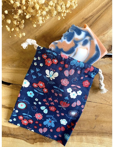 Pochette à savon simple en tissu enduit