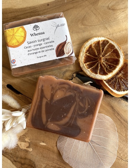 Barre de Savon nourrissant cacao orange cannelle
