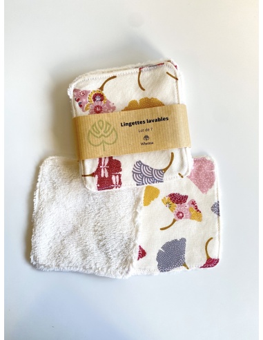 Lingettes démaquillantes lavables en micro...